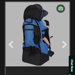 Blue and Black Child Carrier Backpack